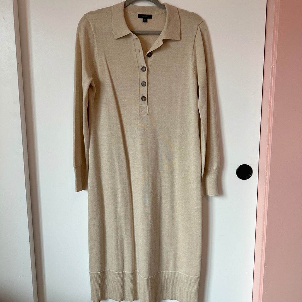 J Crew Knit Collared Sweater Dress